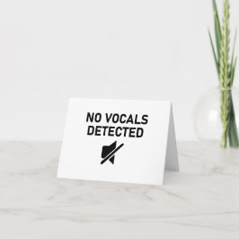 Geen zang gedetecteerd Minimale audio ontwerp Kaart