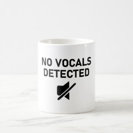 Geen zang gedetecteerd Minimale audio ontwerp Koffiemok
