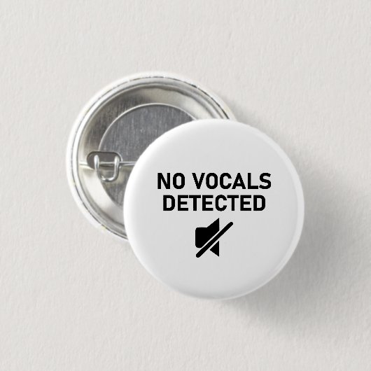 Geen zang gedetecteerd Minimale audio ontwerp Ronde Button 3,2 Cm (Voorkant /achterkant)