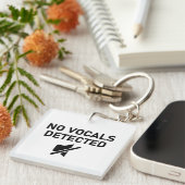 Geen zang gedetecteerd Minimale audio ontwerp Sleutelhanger (Voorkant Rechts)