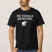 Geen zang gedetecteerd Minimale audio ontwerp T-shirt (Voorkant)