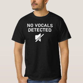 Geen zang gedetecteerd Minimale audio ontwerp T-shirt