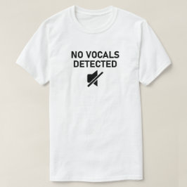 Geen zang gedetecteerd Minimale audio ontwerp T-shirt