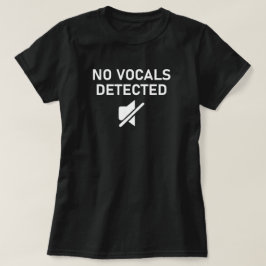 Geen zang gedetecteerd Minimale audio ontwerp T-shirt