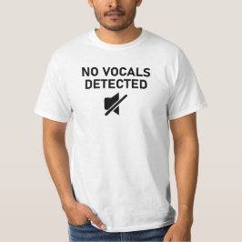 Geen zang gedetecteerd Minimale audio ontwerp T-shirt