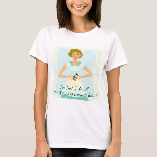Geen zeurende Smart Phone Retro Art Fun T-shirt (Voorkant)
