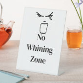 Geen zeurzone wit reclamebord met voetstuk (Insitu)