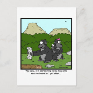 Geen zicht: Gorilla Cartoon Briefkaart