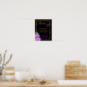 Geen zitplaatsingsplan - Elegant Paars Vloerhuweli Poster (Keuken)