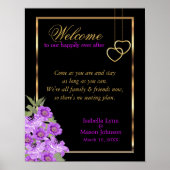 Geen zitplaatsingsplan - Elegant Paars Vloerhuweli Poster (Voorkant)