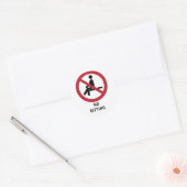 Geen zitting, verbodsbord ronde sticker (Envelop)