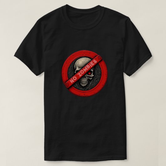Geen zombies t-shirt (Design voorkant)