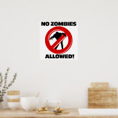 Geen Zombies toegestaan Poster (Keuken)