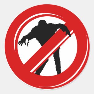 Geen Zombies toegestaan Ronde Sticker