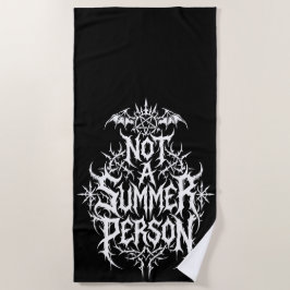 Geen Zomer Persoon Black Metal Typografie Strandlaken