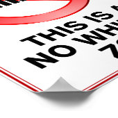 Geen zone van de Wijnvisserij Poster (Hoek)