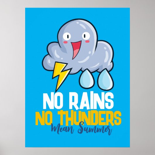  geen zonneschermen poster (Voorkant)