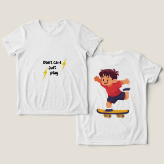 Geen Zorg, Gewoon Spelen – Zwarte Kinderen T-Shirt