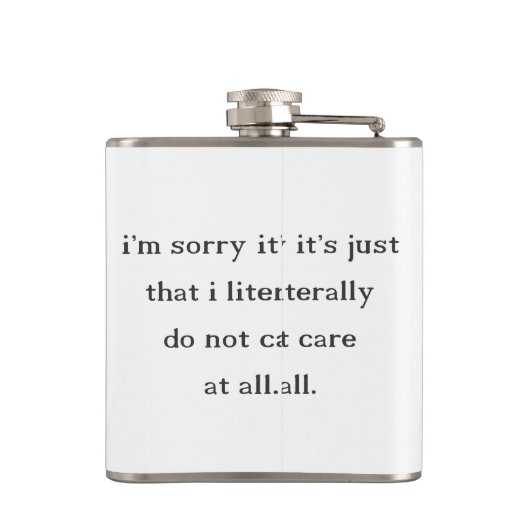 Geen zorg heupfles (Achterkant)