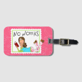 Geen zorgen bagagelabel (Voorkant (horizontaal))