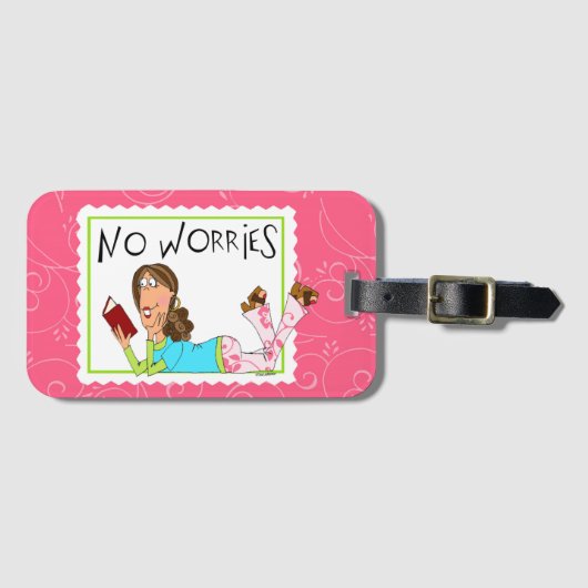 Geen zorgen bagagelabel (Voorkant (horizontaal))