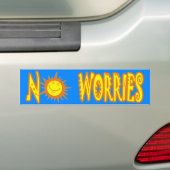 Geen zorgen bumpersticker (Op auto)
