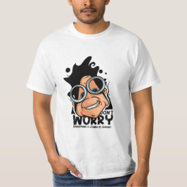 Geen zorgen Cartoon Gezicht T-shirt