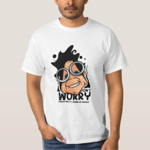 Geen zorgen Cartoon Gezicht T-shirt