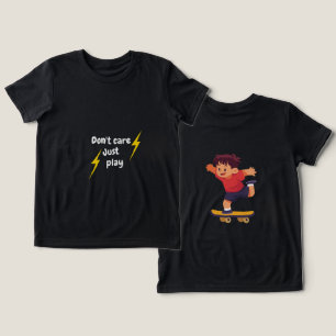Geen Zorgen, Gewoon Spelen – Zwarte Kinderen T-Shi Tri-Blend Shirt
