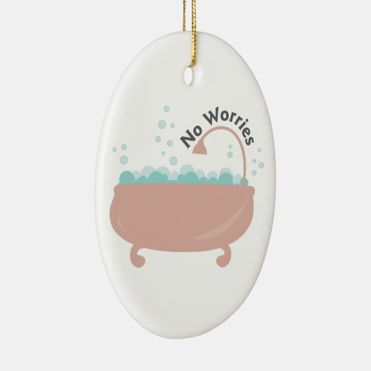 Geen zorgen keramisch ornament (Rechts)