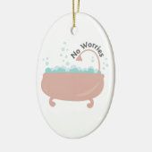 Geen zorgen keramisch ornament (Links)