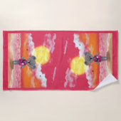 Geen zorgen Koala op een zonsonderd strand Strandlaken (Voorkant)