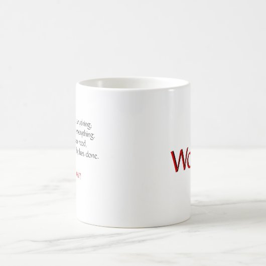 Geen zorgen! Mok met scripts (Center)