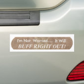 Geen zorgen over autoschade bumpersticker (Op auto)