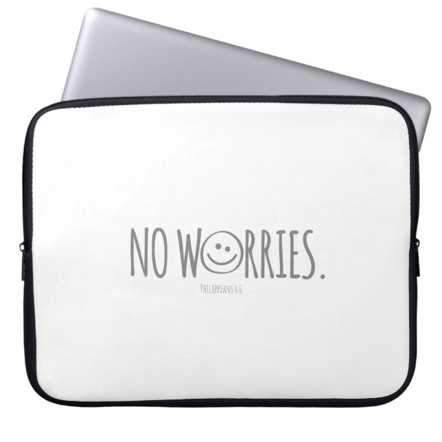 Geen zorgen over het Hoesje voor laptops Laptop Sleeve (Voorkant)