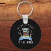 Geen zorgen over Mate Koalafied Ukulele Player Uke Sleutelhanger (Voorkant)