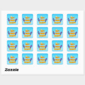 Geen zorgen vierkante sticker (Vel)