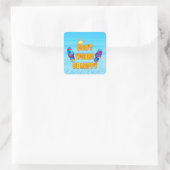Geen zorgen vierkante sticker (Tas)