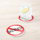 Geen zorgen! zandsteen onderzetter (Zijkant)