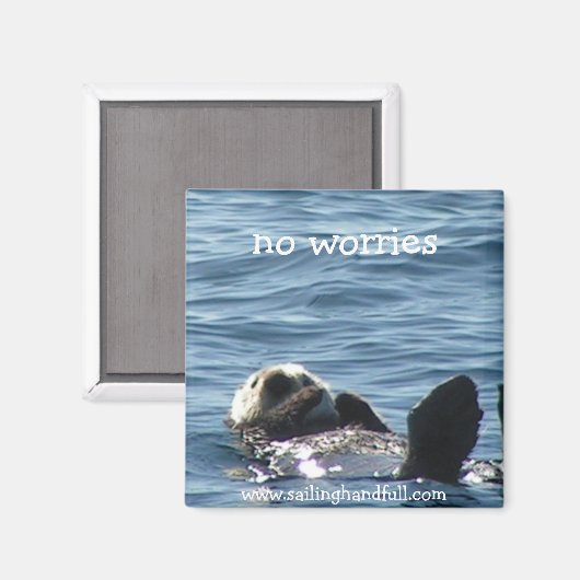 Geen zorgen zee otter magneet (Voorkant / Achterkant)