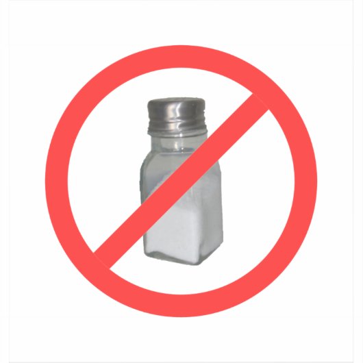 Geen zout sticker (Voorkant)