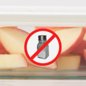 Geen zoute klassieke ronde sticker (Aangebracht)