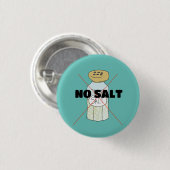 Geen zoutvrije gezonde voeding ronde button 3,2 cm (Voorkant /achterkant)