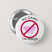 Geen zuivelfabriek ronde button 5,7 cm (Voorkant /achterkant)