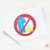 Geen zuivelsymbool Zuivelvrije allergie Ronde Sticker (Envelop)