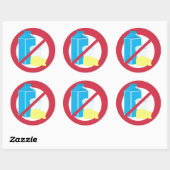 Geen zuivelsymbool Zuivelvrije allergie Ronde Sticker (Vel)