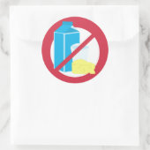 Geen zuivelsymbool Zuivelvrije allergie Ronde Sticker (Tas)