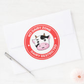 Geen zuivelzone ronde sticker (Envelop)
