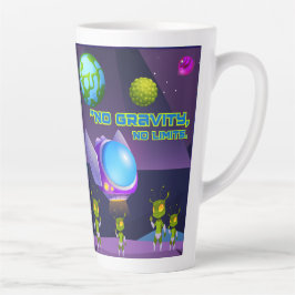 Geen zwaartekracht geen grenzen latte mok