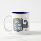 Geen zwakke koffie tweekleurige koffiemok (Links)